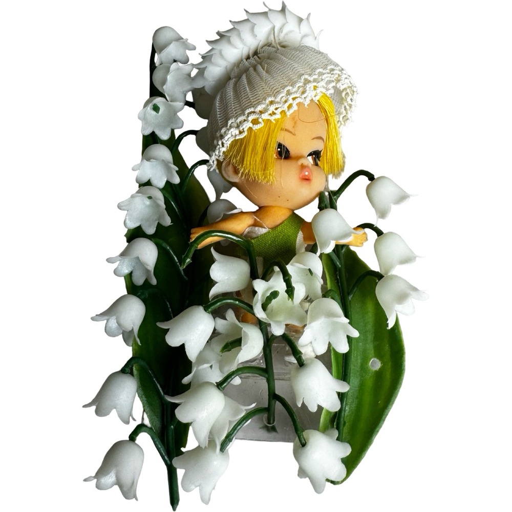 Vintage Hasbro Flower Darling Lily of Valley Pixie Brooch Doll 1960s - no bird